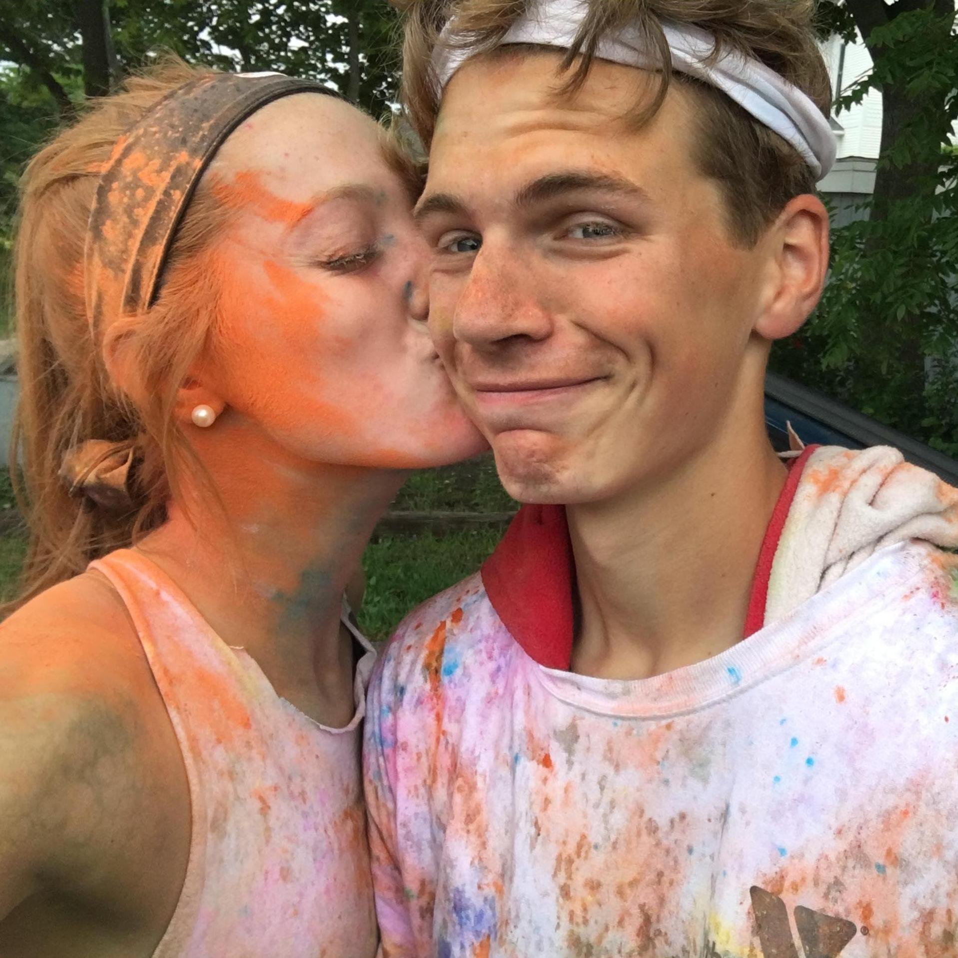 this was taken at a color run that we ran in, 2016