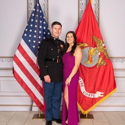 Justine accompanied Sean to his Marine Corps Ball in 2022.