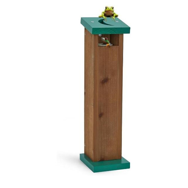 Tree Frog House for Many Species of Tree Frogs, Deluxe Wood Tree Frog Nest Frog Habitat Frog Shelter for Outside Garden, Indoor Breeding (Brown)