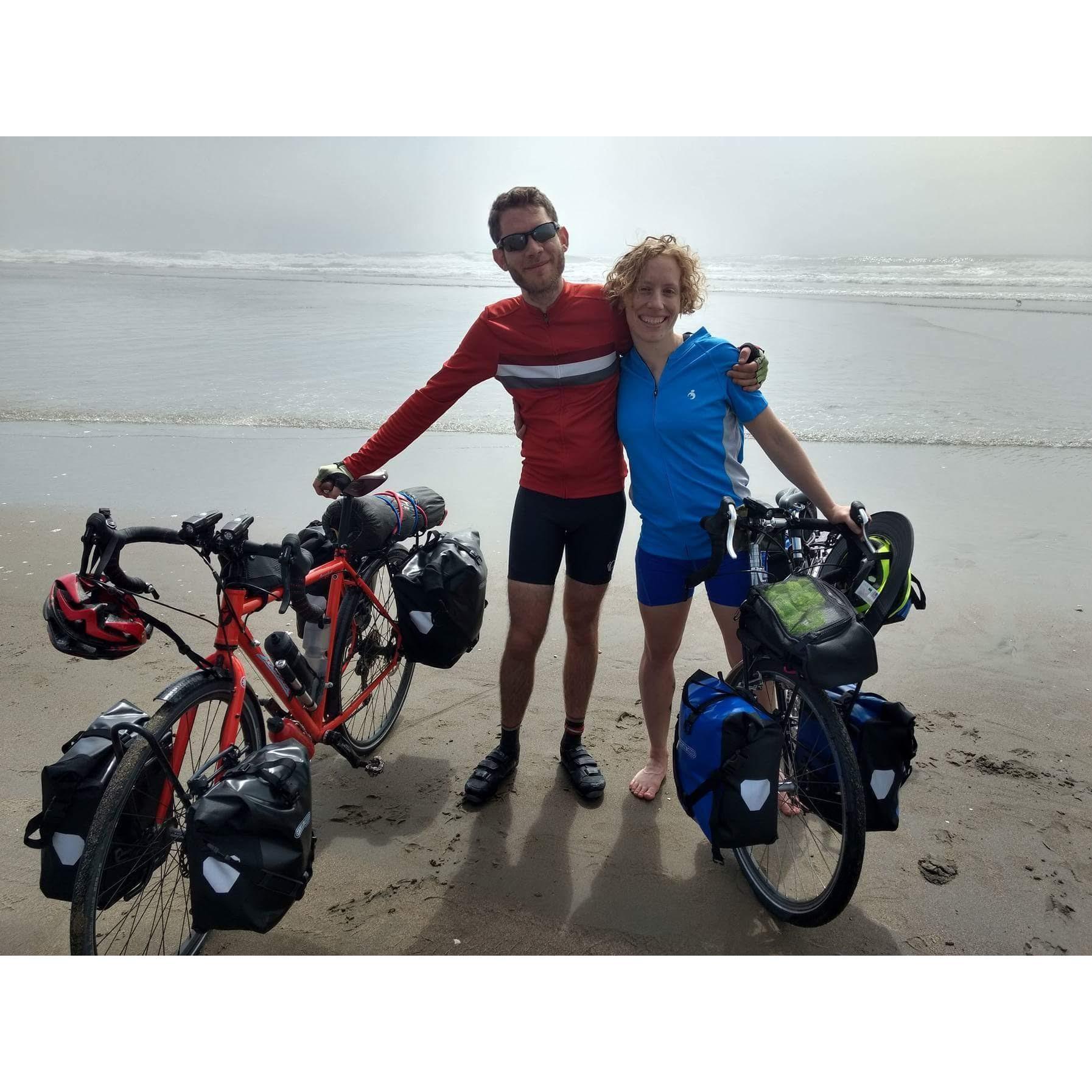 Starting our ride across the USA at the Pacific Ocean in San Francisco.