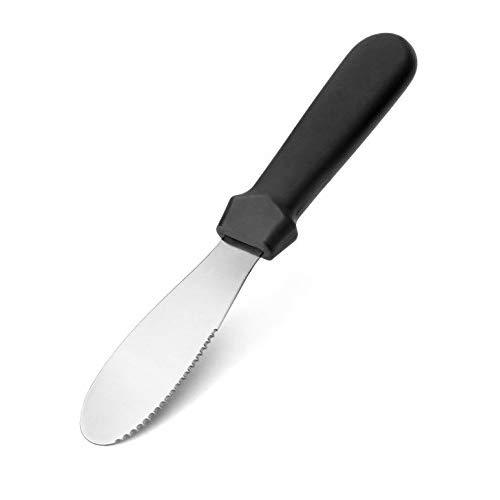 New Star Foodservice 43013 Plastic Handle Butter Spreader, 8.75-Inch, Black, Set of 4