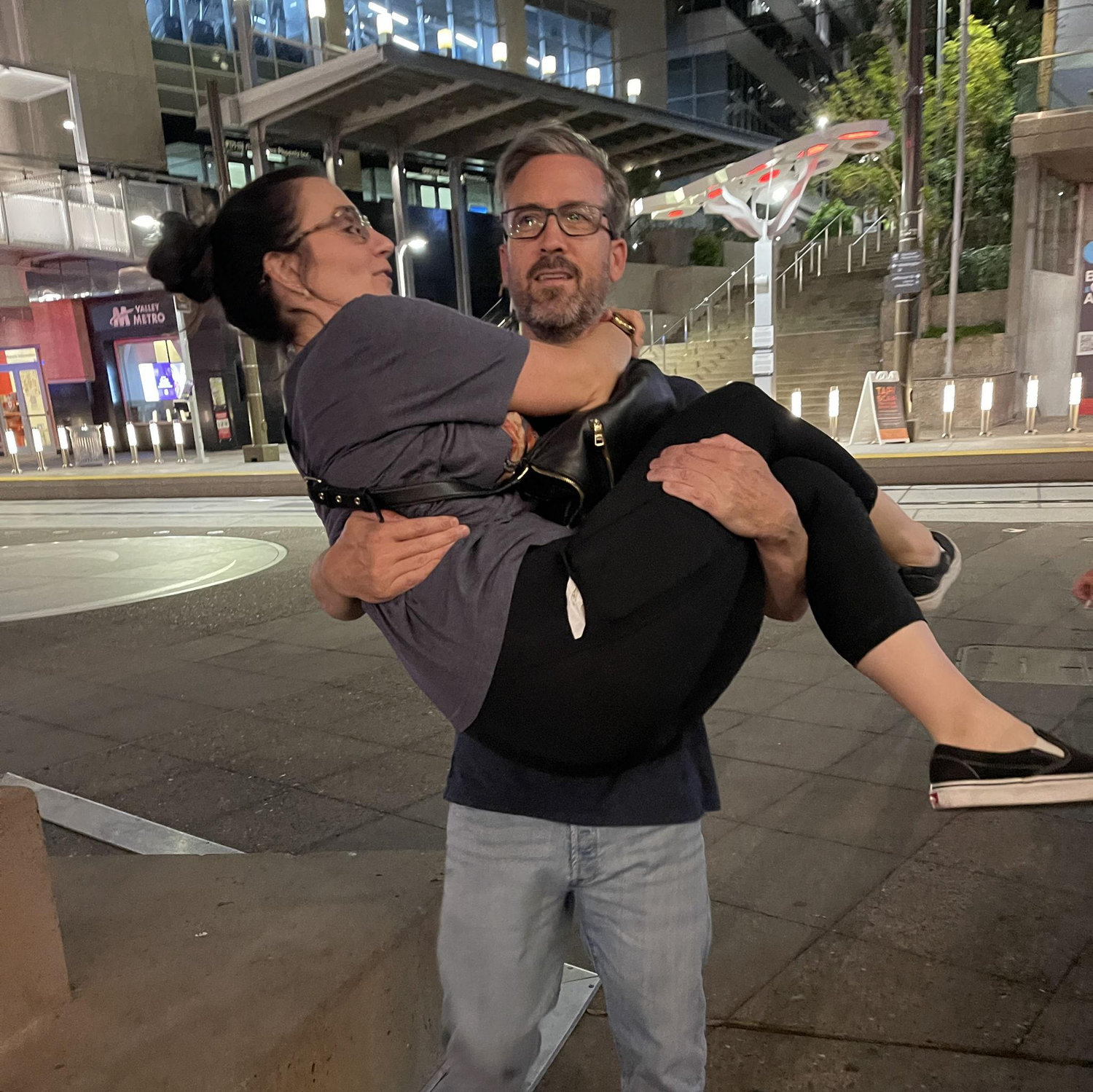 Being ridiculous in downtown Phoenix on an ice cream quest with our friends from Germany