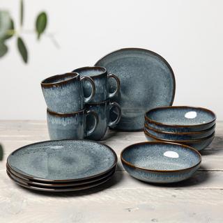 Lave Gris 12-Piece Dinnerware Set, Service for 4