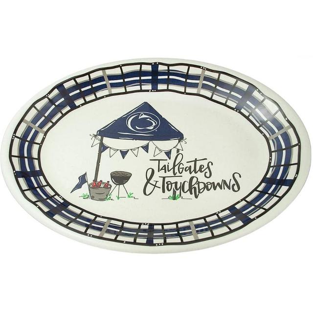 Magnolia Lane Penn State Nittany Lions Heavy Duty Melamine Oval Serving Platter 18” Party Platter Dish for Tailgating, BBQ’s, Poolside- Ideal for Graduation/Alumni and Big 10 NCAA Team Spirit
