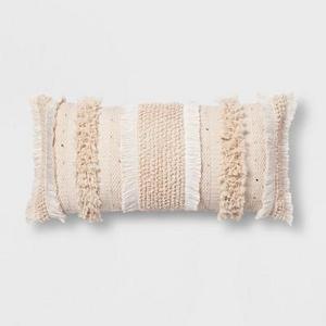 Tufted Oversize Lumbar Throw Pillow Cream - Opalhouse™