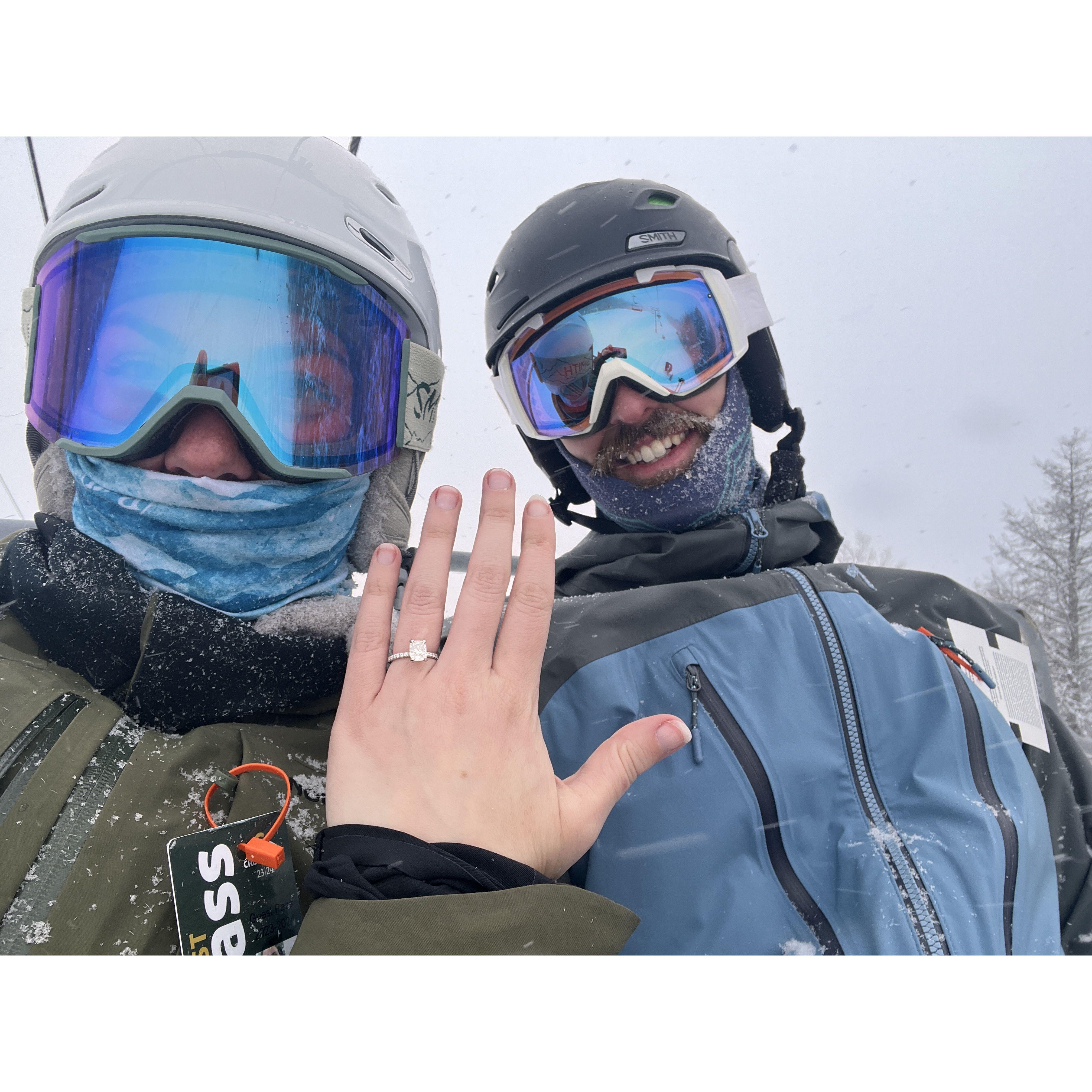 The day after Andrew proposed, we got hit with a huge snow storm! It was the best weekend ever!