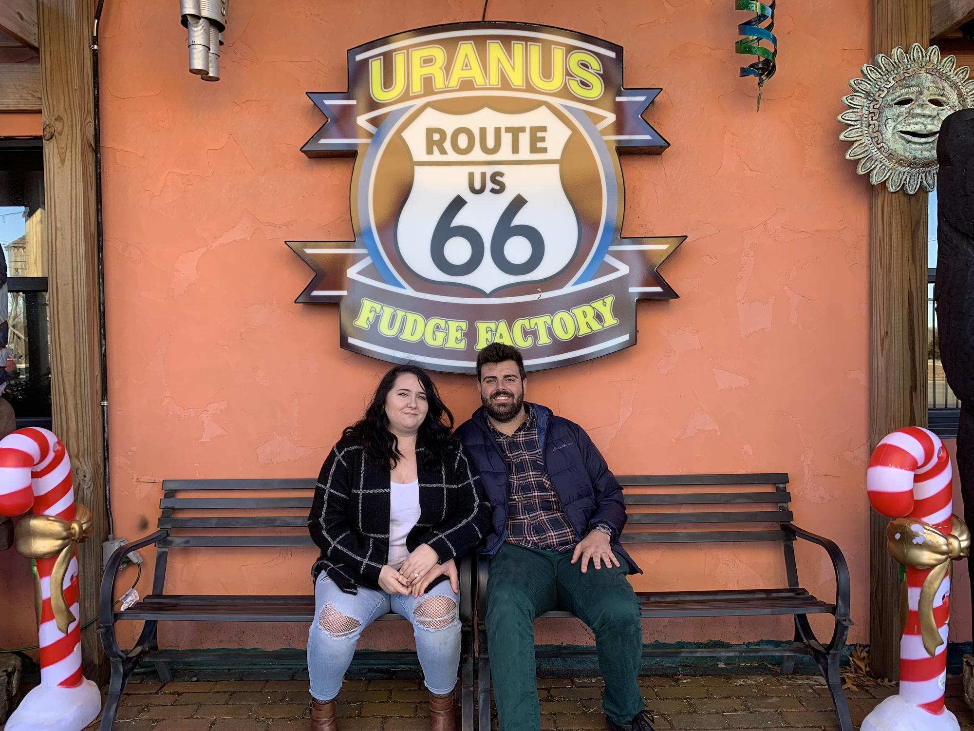 A funny picture from the trip we got engaged on!