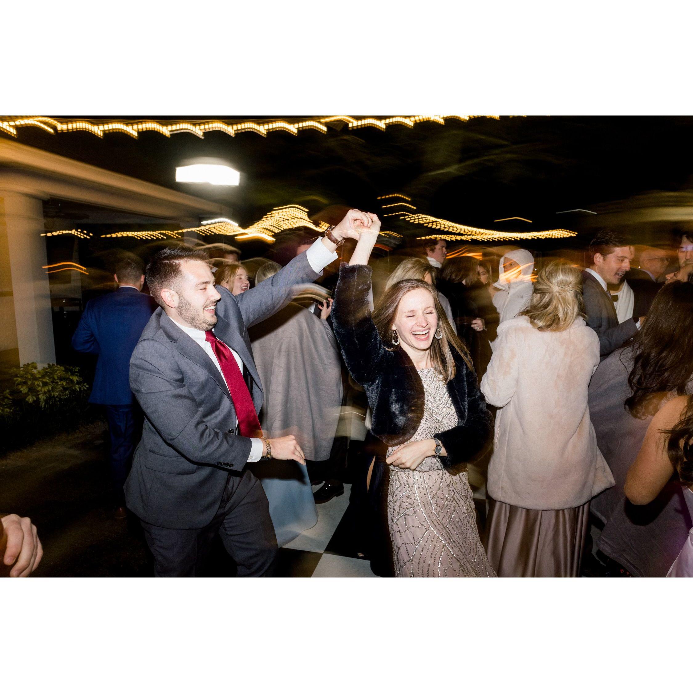 1.14.23 : dancing the night away after meeting at the Alexander wedding