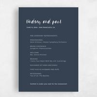Blue Wedding Program - Lyons