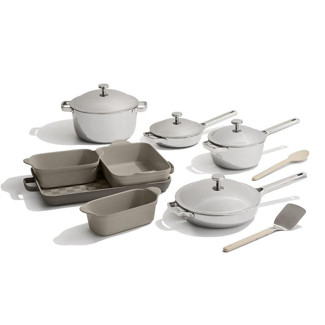 Our Place Titanium Pro Cookware & Bakeware Set | 15-Piece Non-toxic Nonstick Kitchenware with Titanium Always Pan Pro, Perfect Pot Pro, Minis & Ceramic Bakeware with Stovetop Griddle | Char