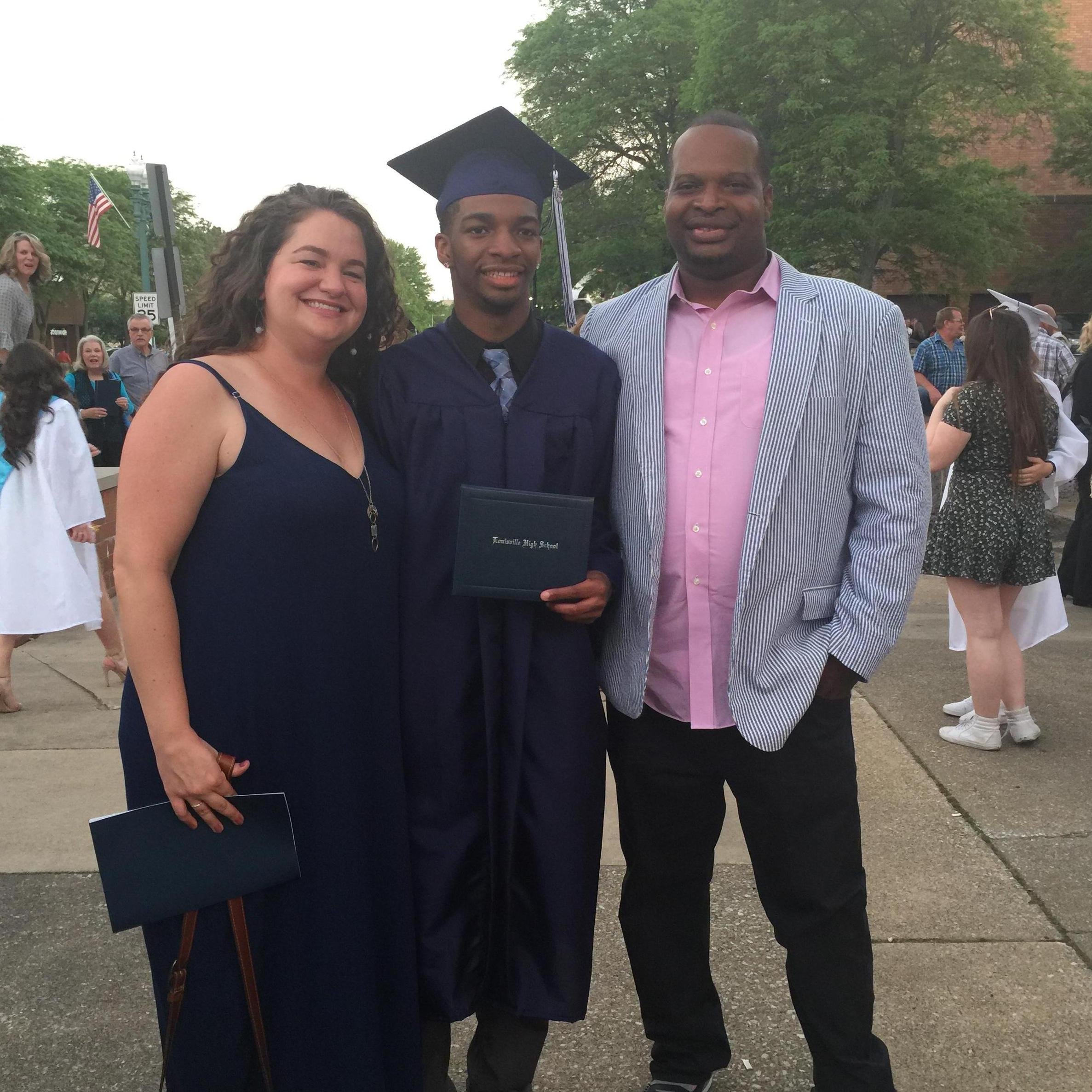 Celebrating nephew J'uan's graduation in Ohio