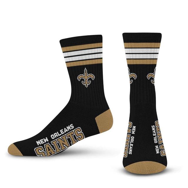 For Bare Feet Men's NFL 4-Stripe Deuce Performance Crew Socks