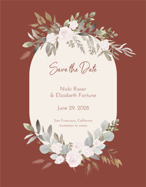 Adeleida Classic | Deep Rust | Zola Save The Dates
