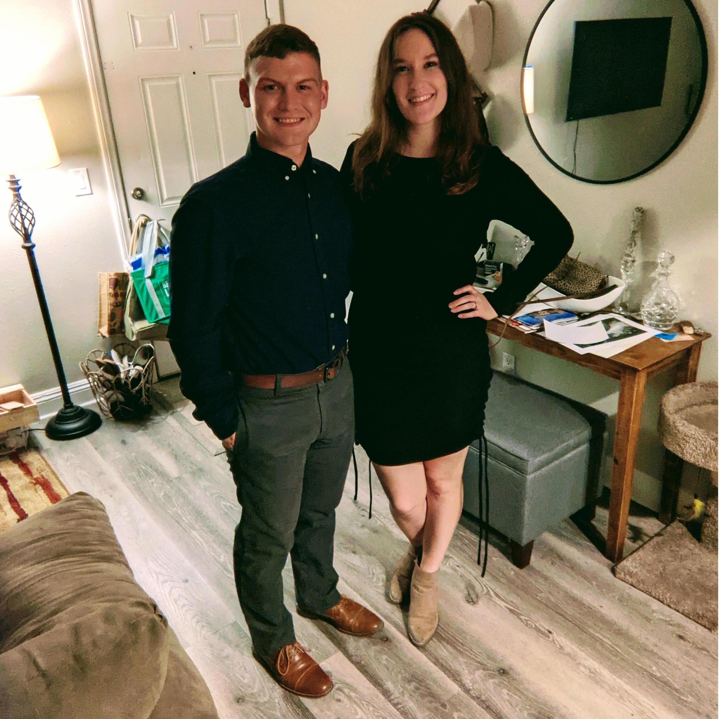 Dressed up to celebrate our 7 year anniversary! November 22, 2021
