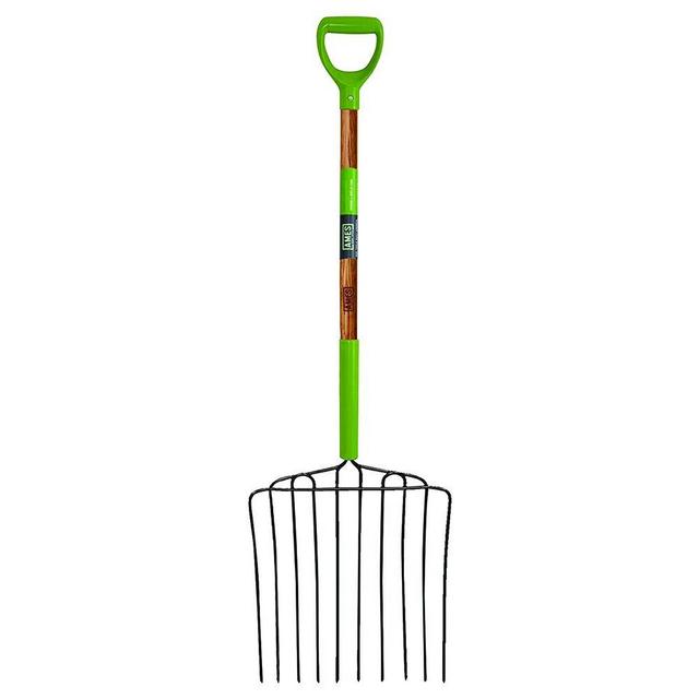 AMES 2827000 10-Tine Welded Steel Ensilage Fork with Hardwood Handle and D-Grip, 52-Inch