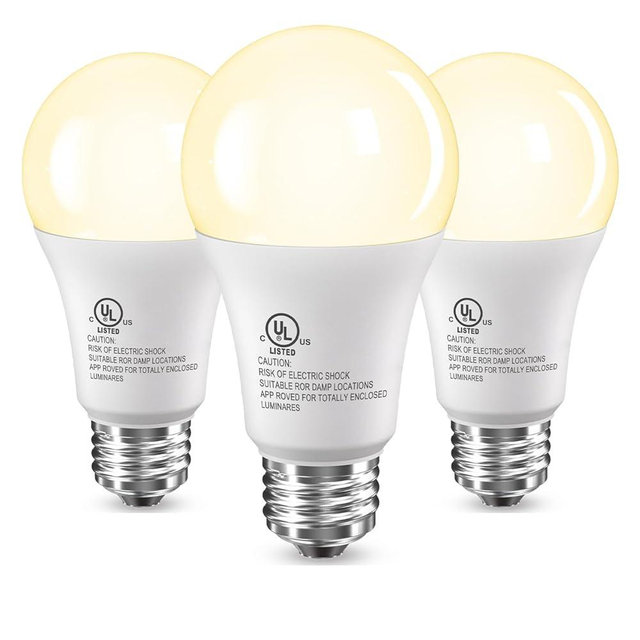 TJOY LED Light Bulbs, 100 Watt Equivalent A19 LED Bulbs, Soft Warm White 2700K, Energy Saving Light Bulb with E26 Standard Base, 1500 Lumens Non Dimmable Lamp Bulb for Home Bedroom Kitchen, 3 Pack