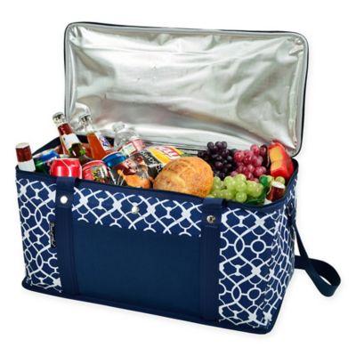 Picnic at Ascot Trellis Collection 72-Can Folding Cooler in Blue