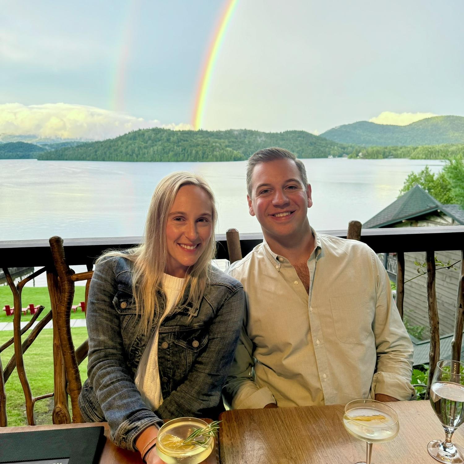 Double sunsets in Lake Placid