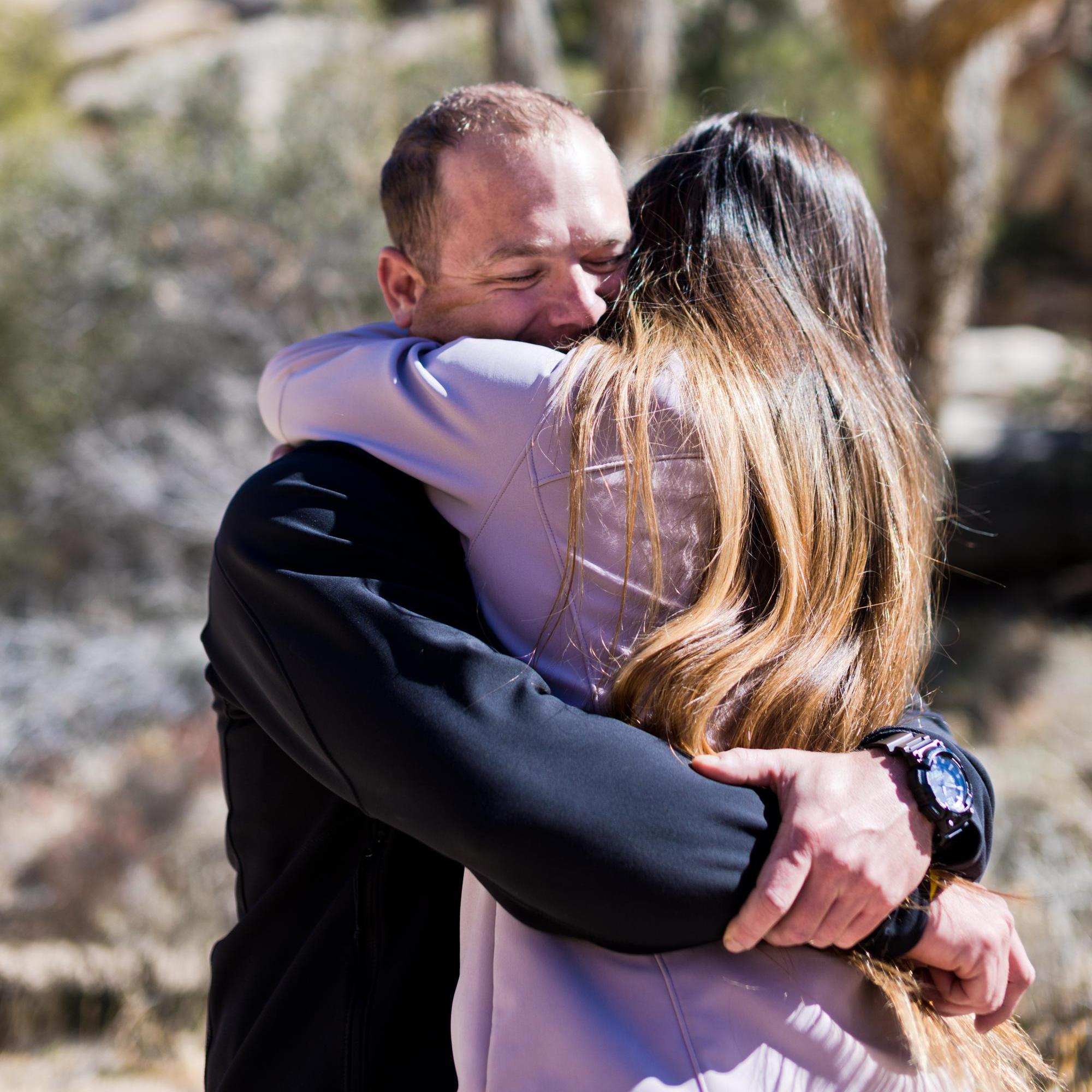 Forever in each others arms! Joshua Tree was the perfect place to get engaged! So much love in one photo!