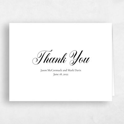 White Typography Wedding Thank You - Henderson Type
