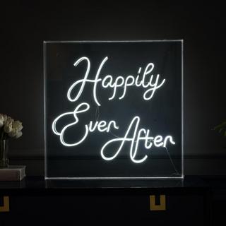 Happily Ever After Acrylic Neon Light Box