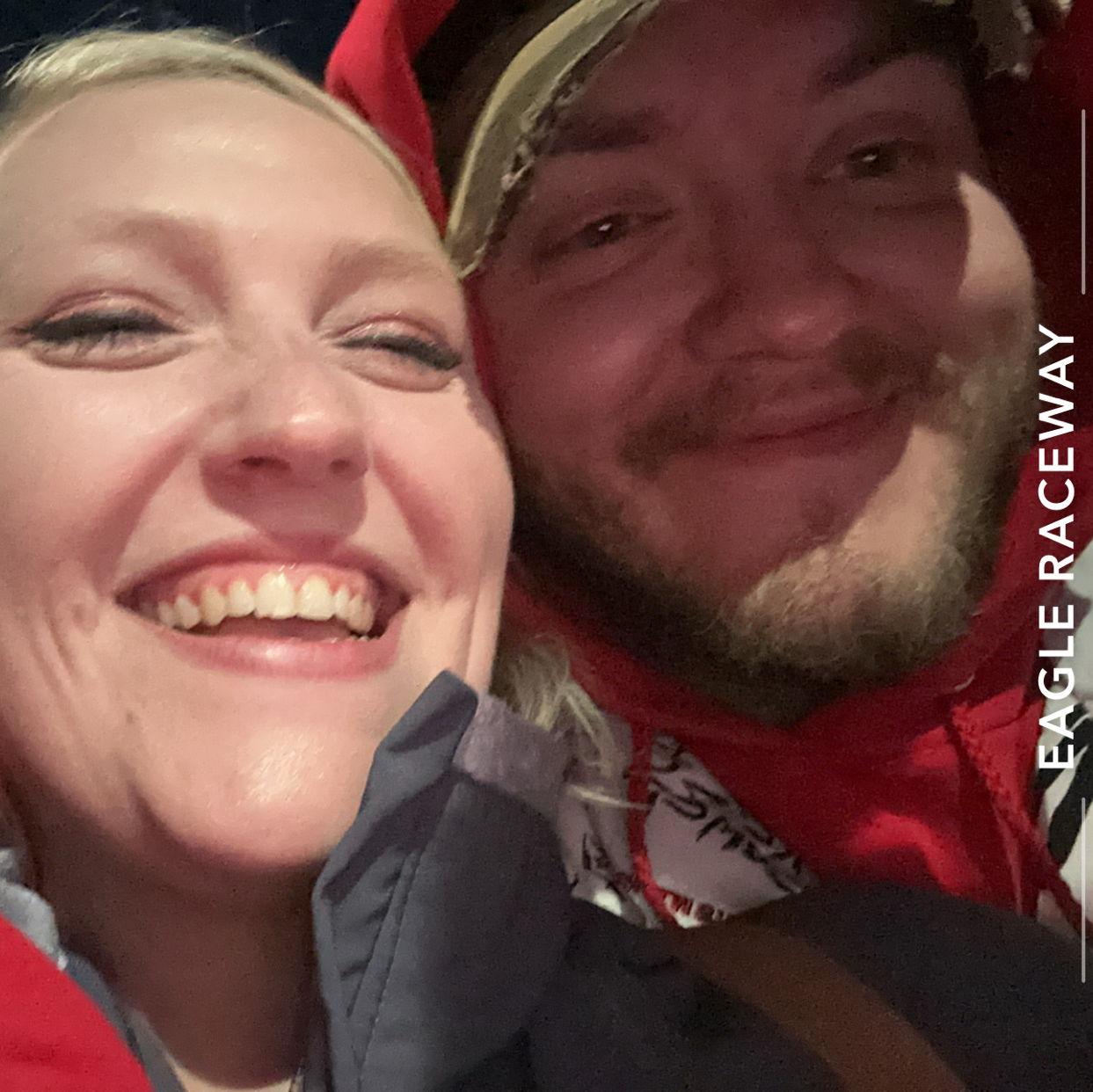 Having fun at a Halloween attraction