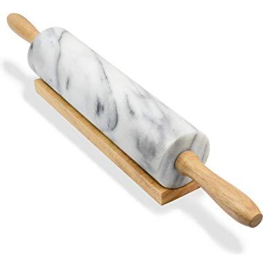 Greenco Hand Crafted Rolling Pin Marble, 1-Pack