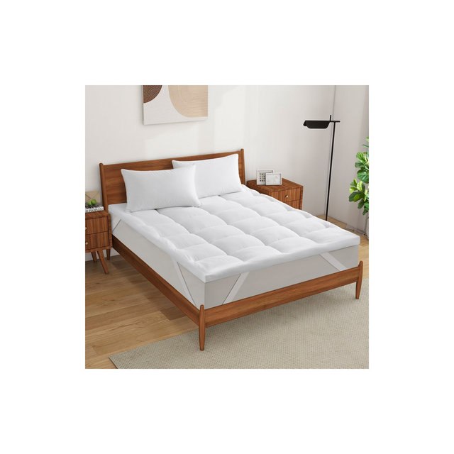 Peace Nest Ultra Loft 3" Mattress Topper, Plush Down Alternative Filling for Ultimate Comfort, White, King