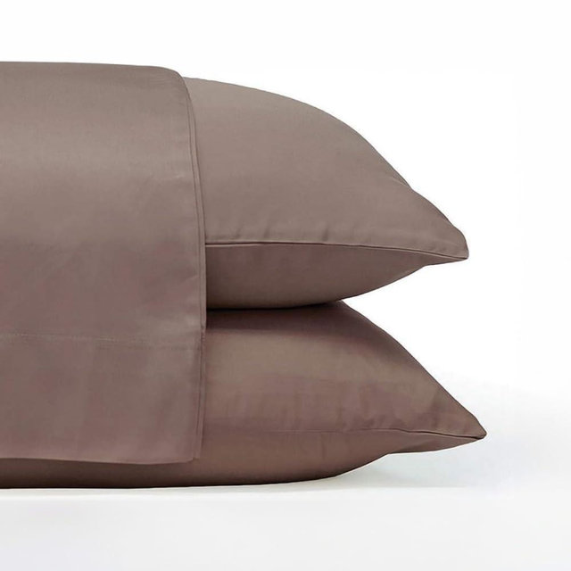 Cariloha Classic 2-Piece Twill Pillowcase Set | Beach Linen | Standard | Viscose Material | Allergy Resistant, Naturally Thermal-Regulating, and Extra Soft
