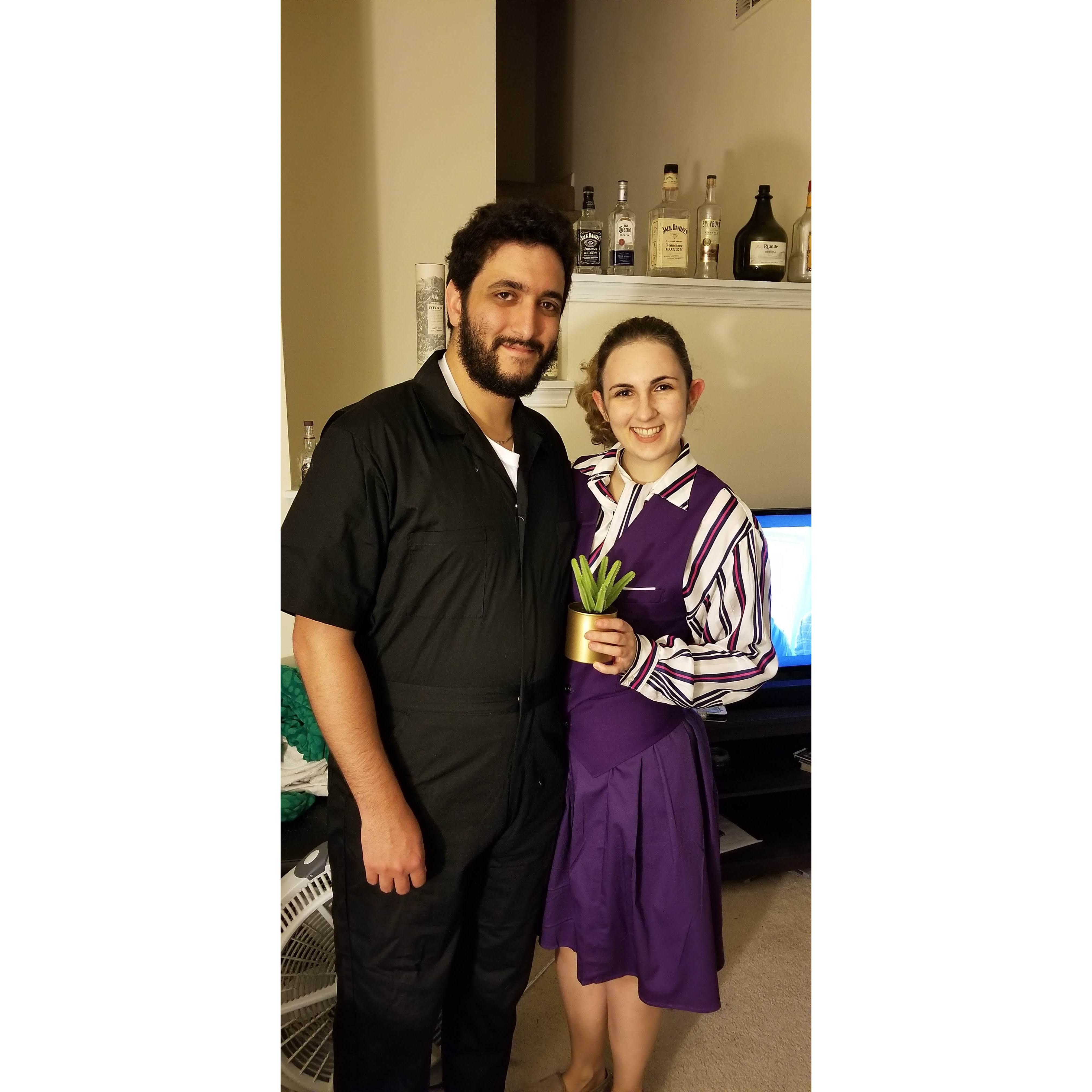 Halloween as Janet and Derrek from The Good Place!