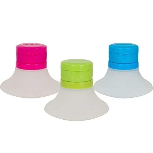 Evriholder D2G-3PK-AMZ 2 Go, Dressing Container, 3pk, Assorted Green, Blue, and Magenta, 3