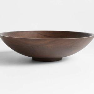 Madeira 14" Oak Wood Salad Serving Bowl + Reviews | Crate & Barrel