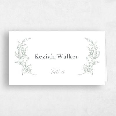 Sage, Green Wedding Place Card - Merriott