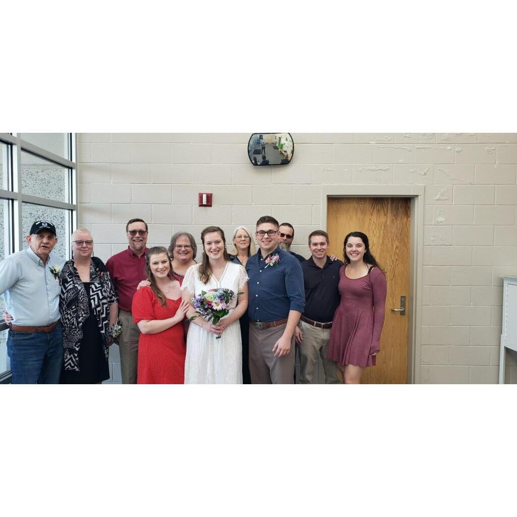 Our courthouse ceremony in January before he left for AZ!