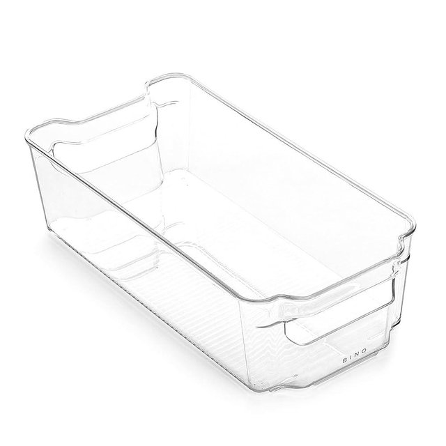 BINO | Stackable Plastic Storage Bins, Medium - 12 Pack | THE STACKER COLLECTION | Multi-Use Organizer Bins | BPA-Free | Pantry Organization | Home Organization | Fridge Organizer | Freezer Organizer