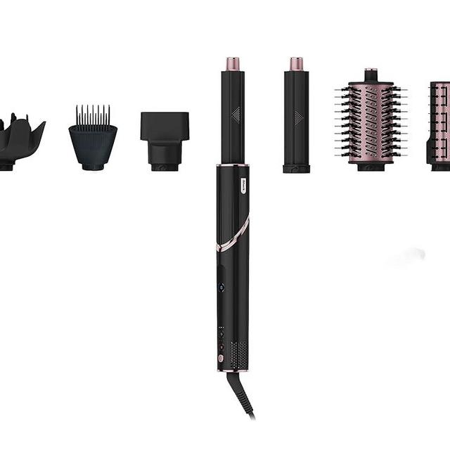 Shark HD440BK FlexStyle Air Drying & Styling System with 6-Piece Accessory Pack of Auto-Wrap Curlers, Curl-Defining Diffuser, Oval Paddle Brush & Concentrator,Black + XSKHD4WTCB Wide Tooth Comb