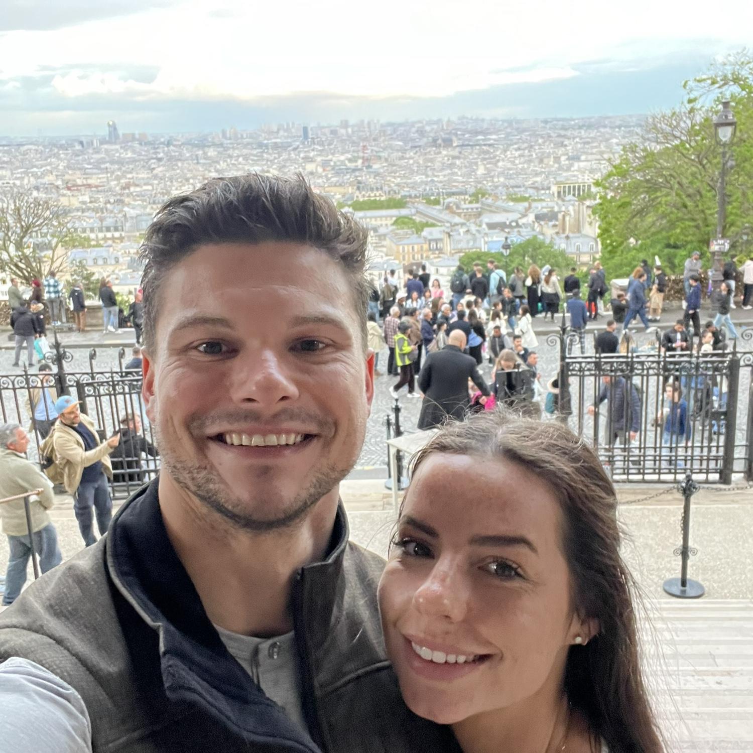 Outside the Sacré-Cœr in Paris!
