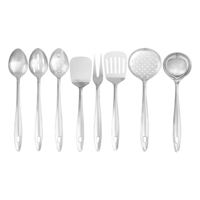 Lexi Home 8-Piece Stainless Steel Classic 14" Kitchen Utensil Set