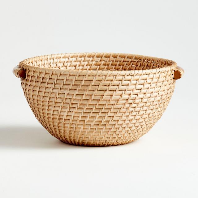 Artesia Natural Rattan Bowl with Handles