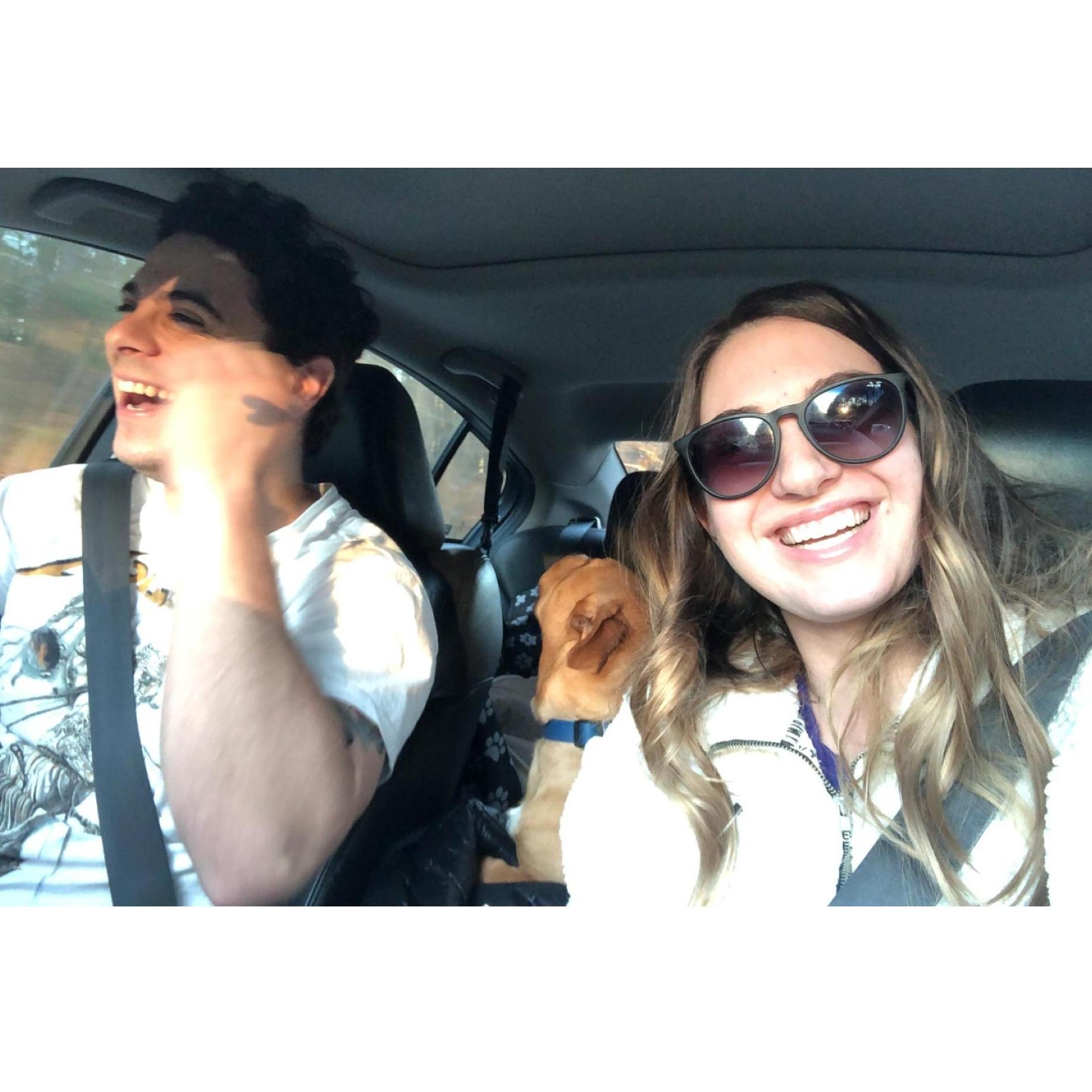 January 2019- After doing long distance for a few months, Samantha and Cooper decided to take the plunge to move to Raleigh, NC with Michael until Samantha started grad school!