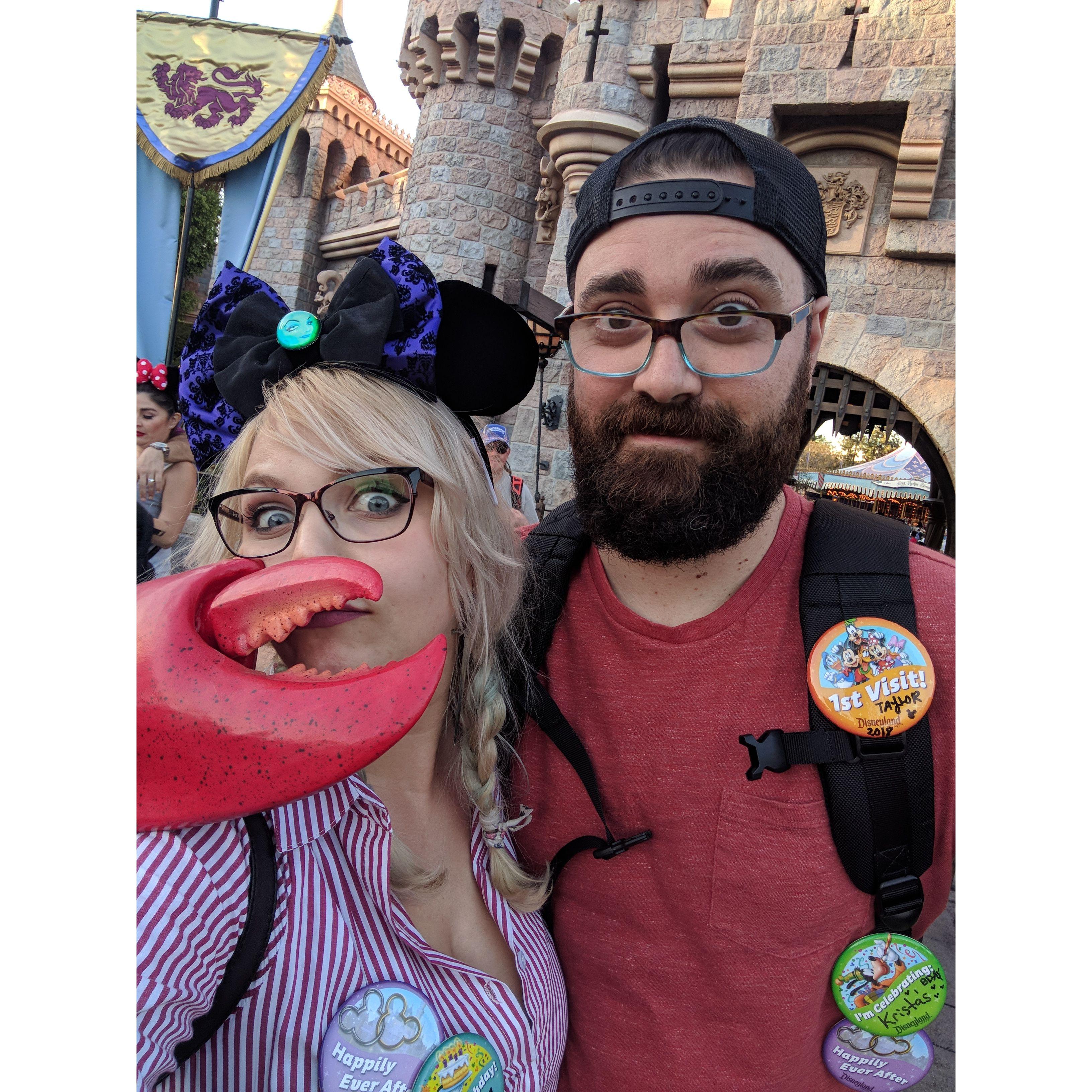 First trip to Disneyland together and for Taylor ever!