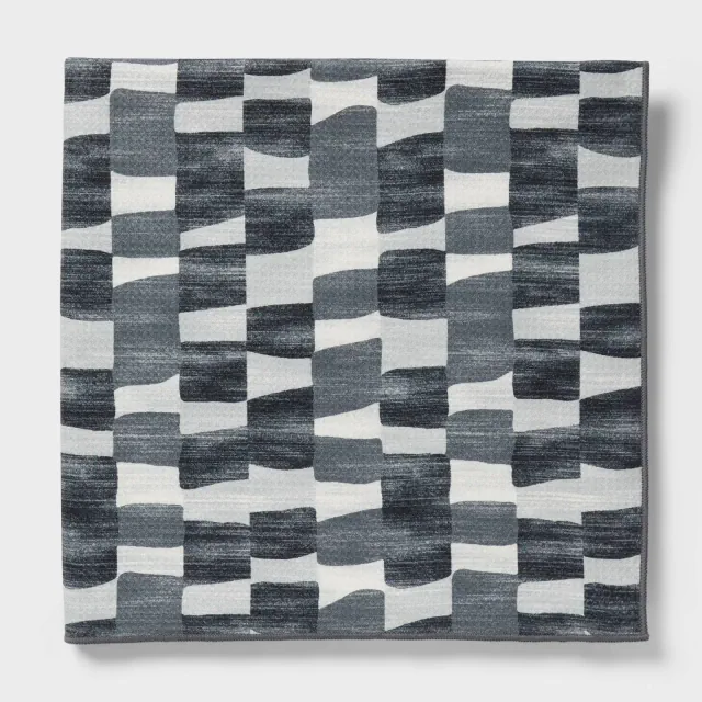 Quick Dry Waffle Color Block Oversized Bath Towel Watercolor - Room Essentials™