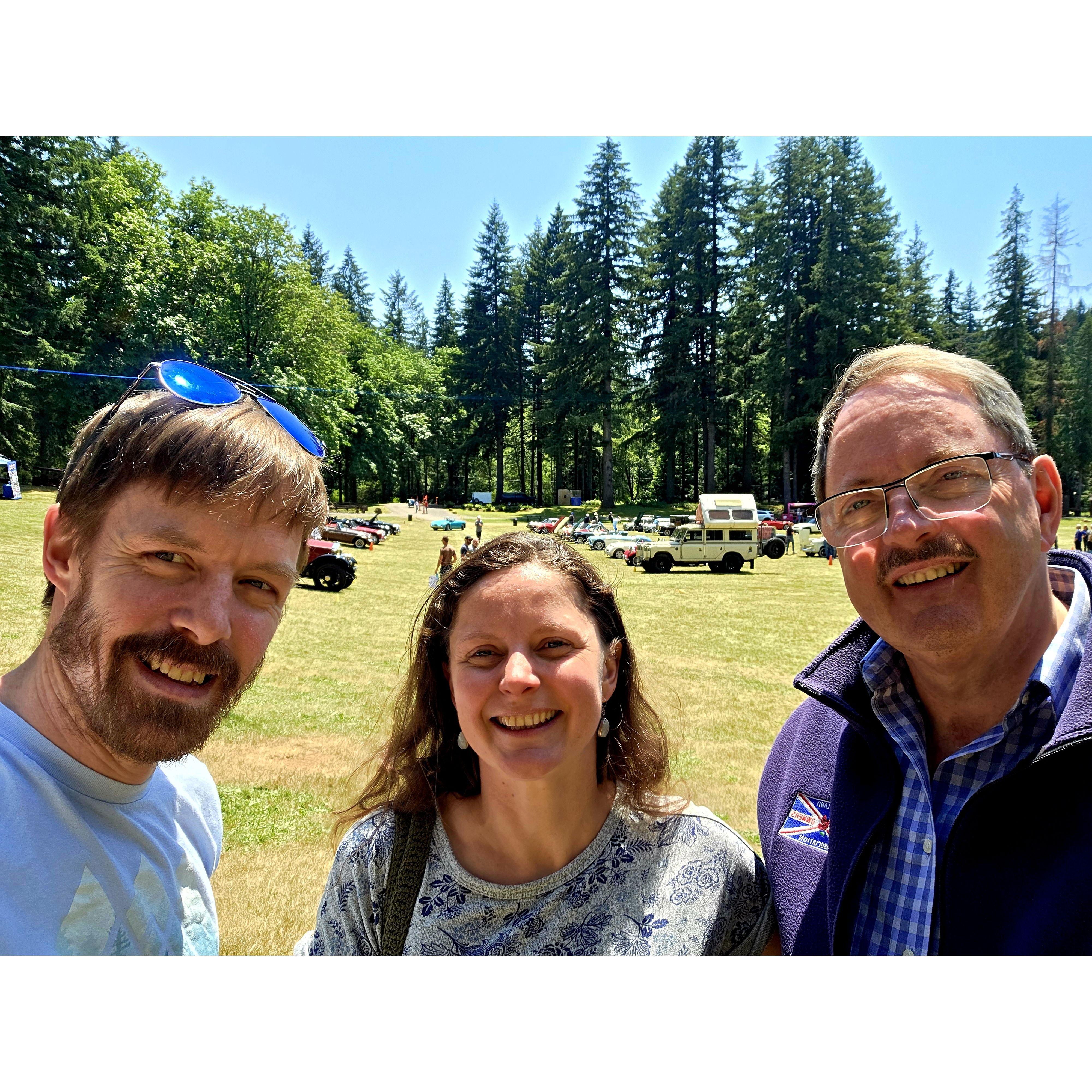 Father's day with Diana's Dad at a car show!