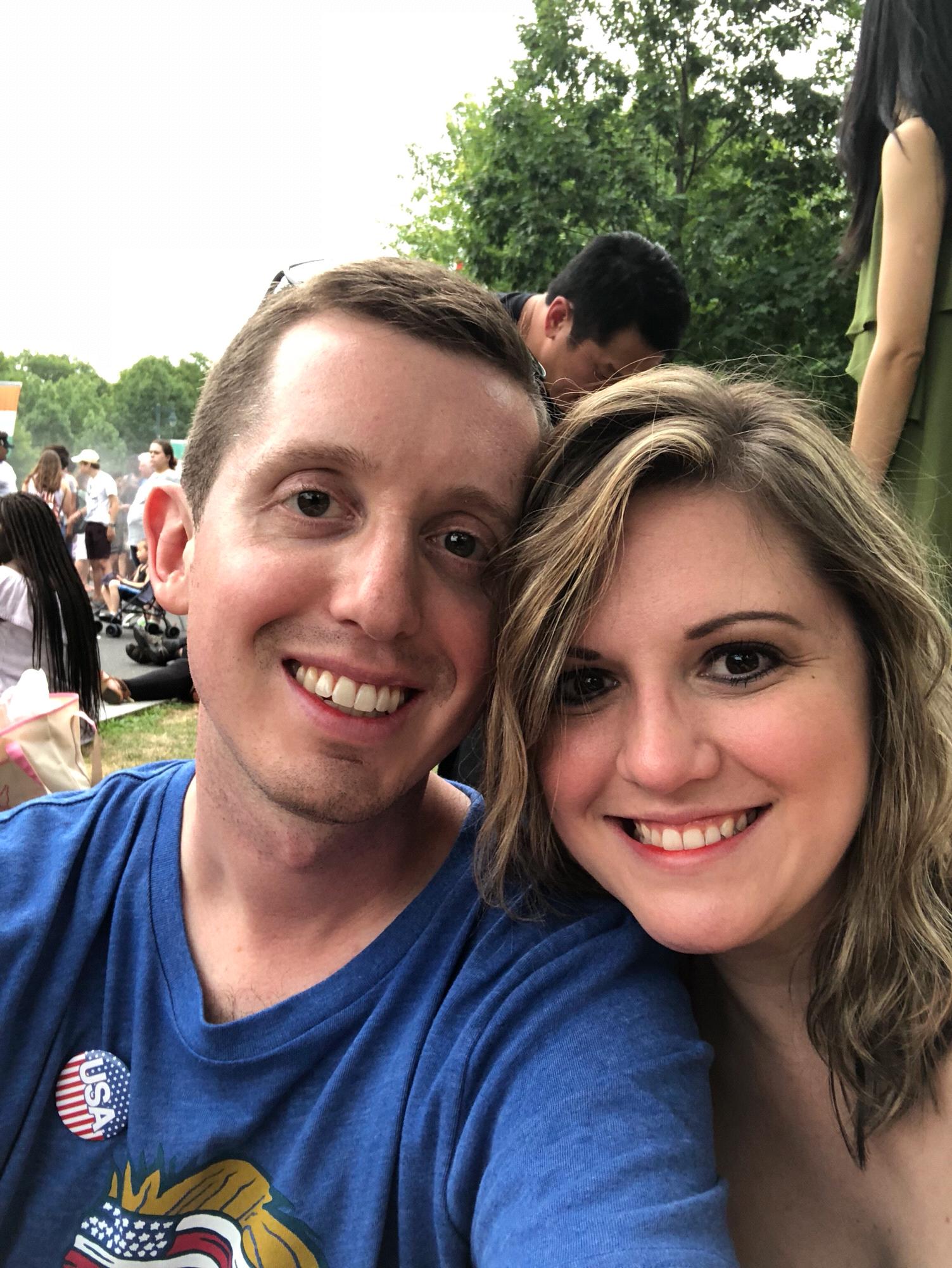 The start to our unforgettable trip in Philly. Celebrating the 4th of July with a concert and fireworks.