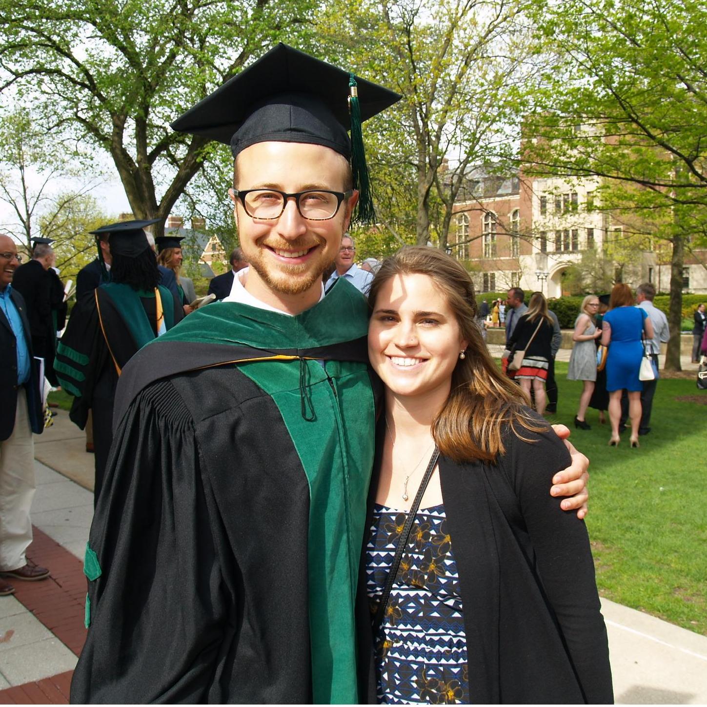 Charlie graduates medical school, 2019