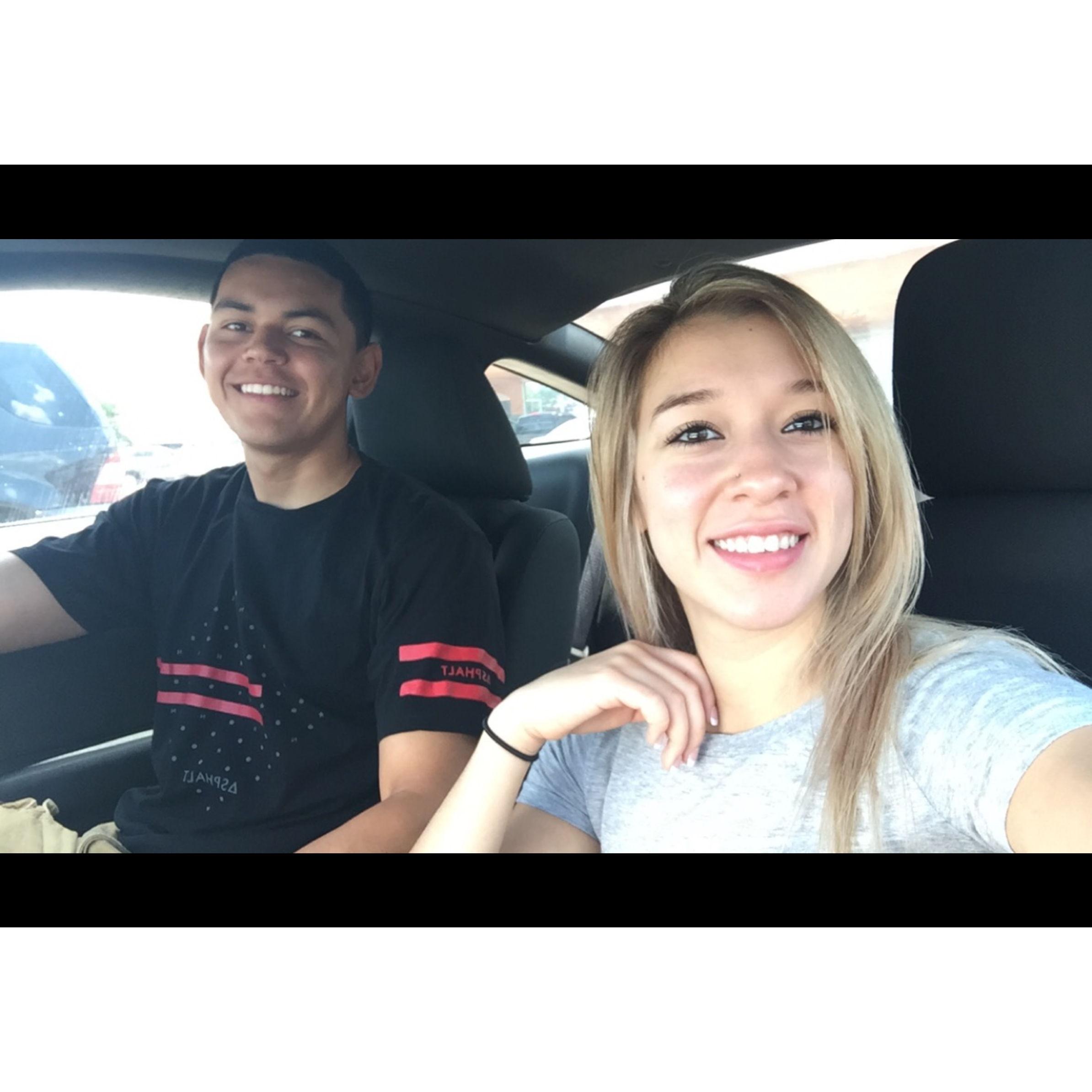 When Immanuel first went to visit me in Texas, in 2016 months after Immanuel finally asking me to be his girlfriend. :)