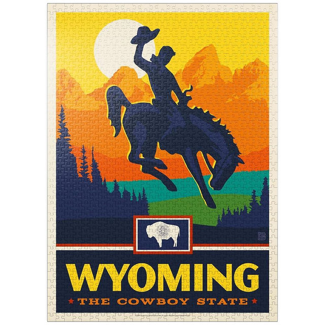 MyPuzzle Wyoming: The Cowboy State - Premium 1000 Piece Jigsaw Puzzle for Adults