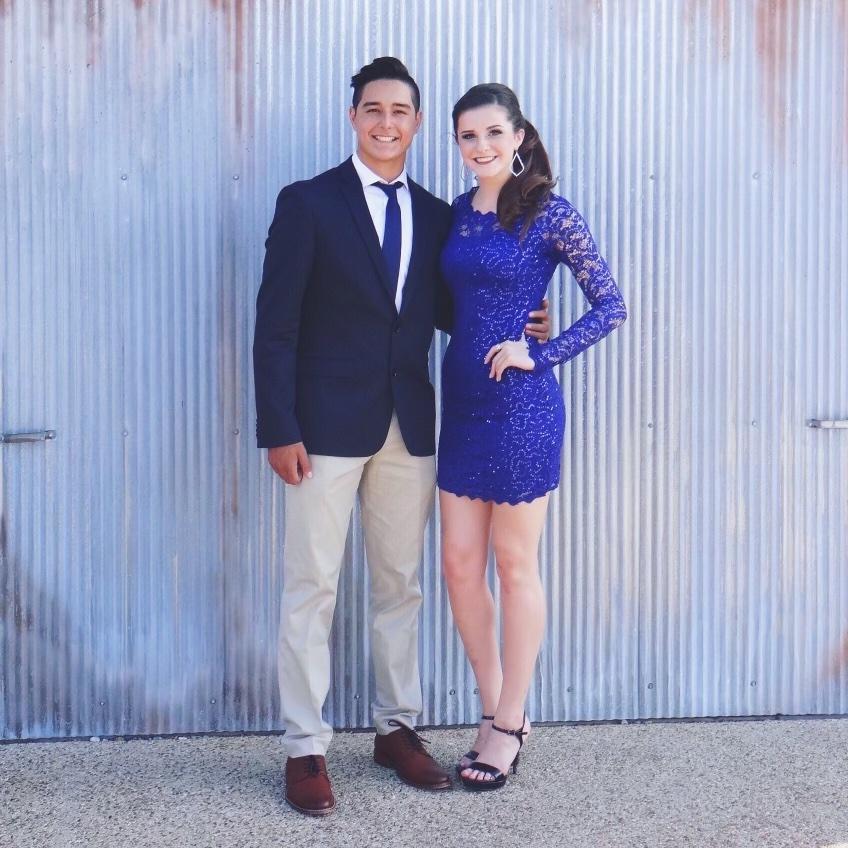 Our Junior Homecoming dance, just after we started dating!