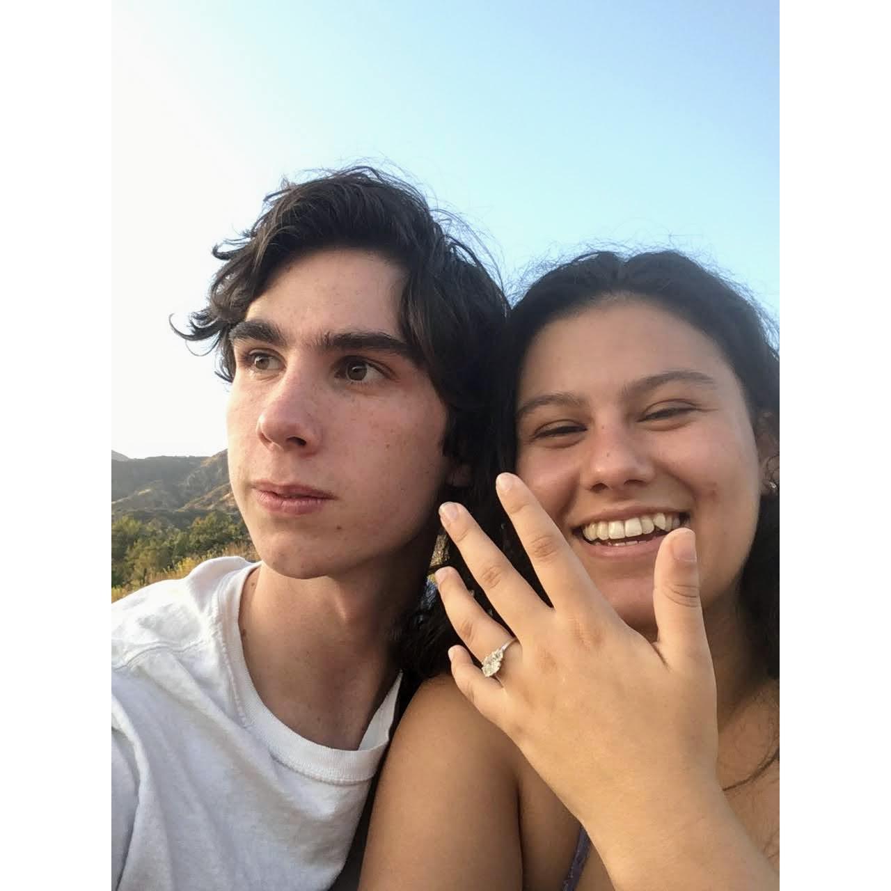 The day Gavin popped the question.