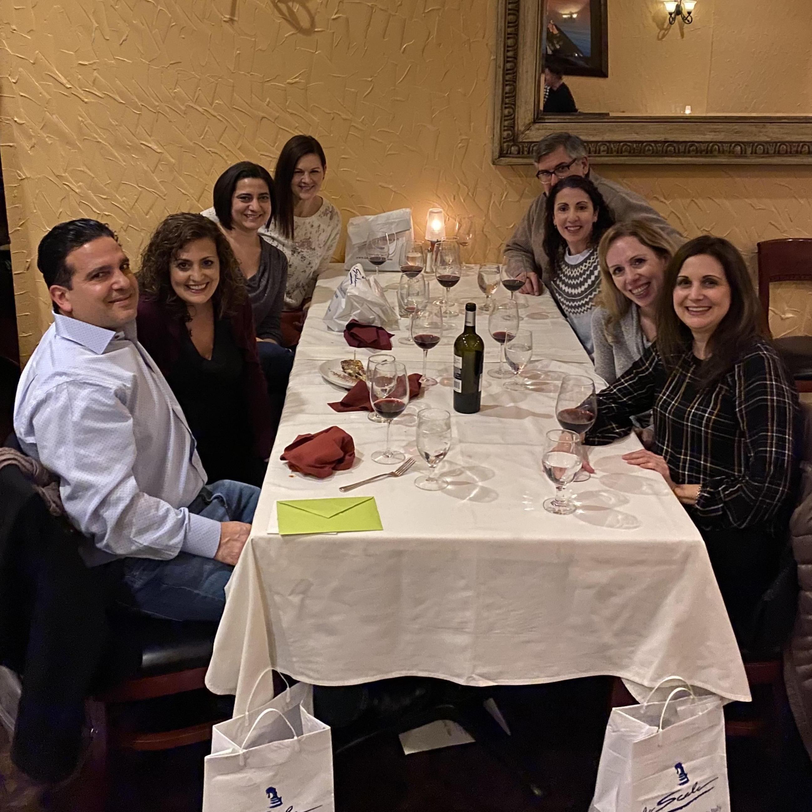 The first meeting of some of Nicole's friends at La Scala in Little Italy, Baltimore, February 2020. "Operation Meet Pete" began when quite a few friends could not make it and the pandemic set in.